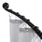 Bath Bliss Matte Black Curved Shower Rod